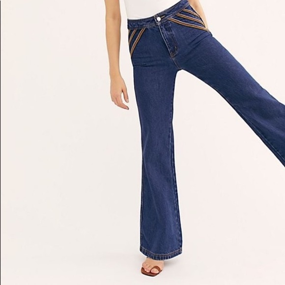 Free People Denim - Free People Over the Rainbow Flare Jeans